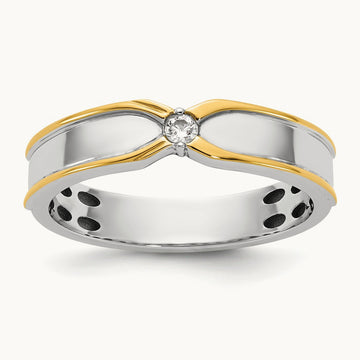 14ktt IB Goodman Mens Polished Diamond Ring Mounting