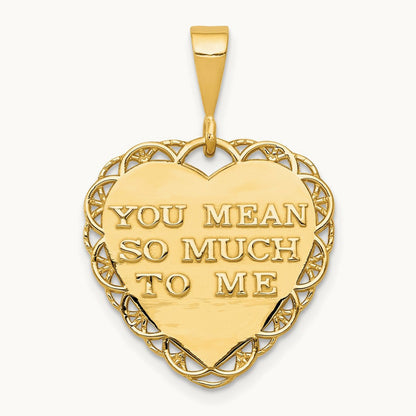 Reversible FOR MY WONDERFUL SISTER Charm, 14K