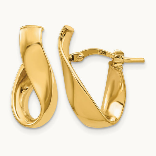 High Polished Hoop Earrings — Leslie's — photo set