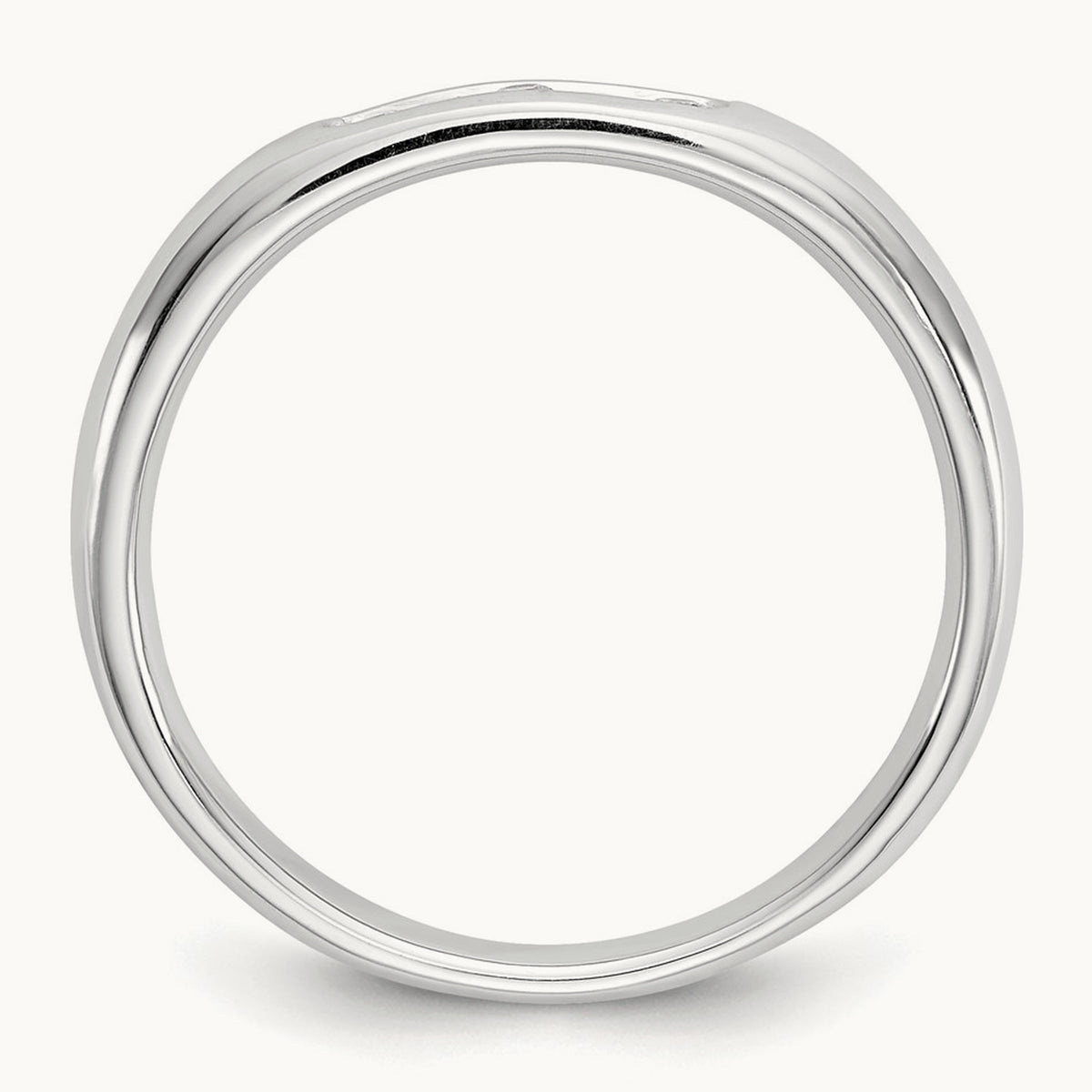 5-Stone Diamond Channel Band, 14K White Gold