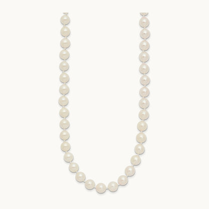 6- Round White Saltwater Akoya Cultured Pearl Necklace, 7mm, 14K