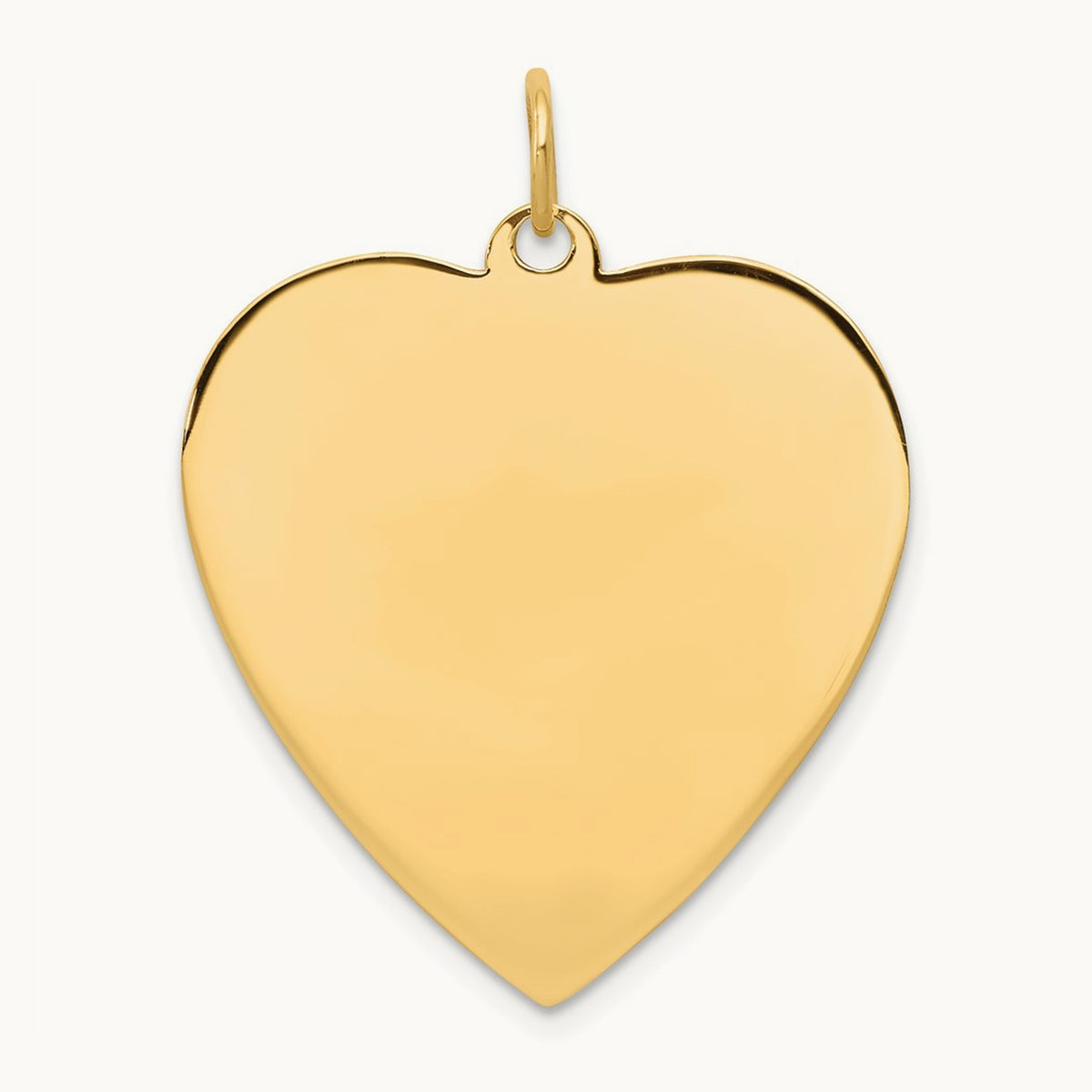 Plain .013 Gauge Engravable Heart Disc Charm — 30mm