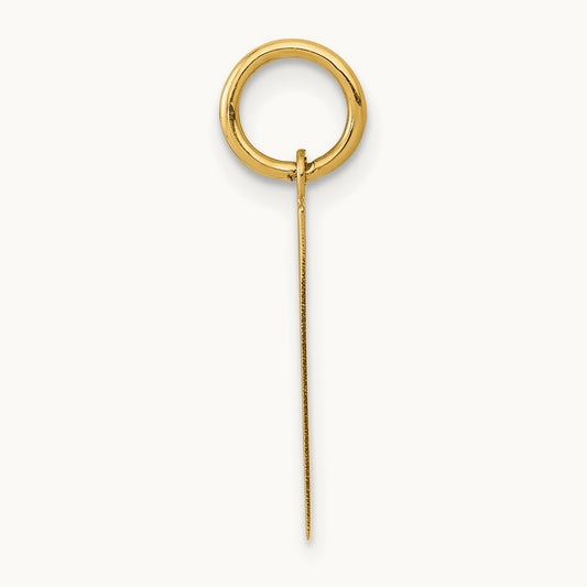Medium Polished Number 1 Charm — 14K Yellow Gold