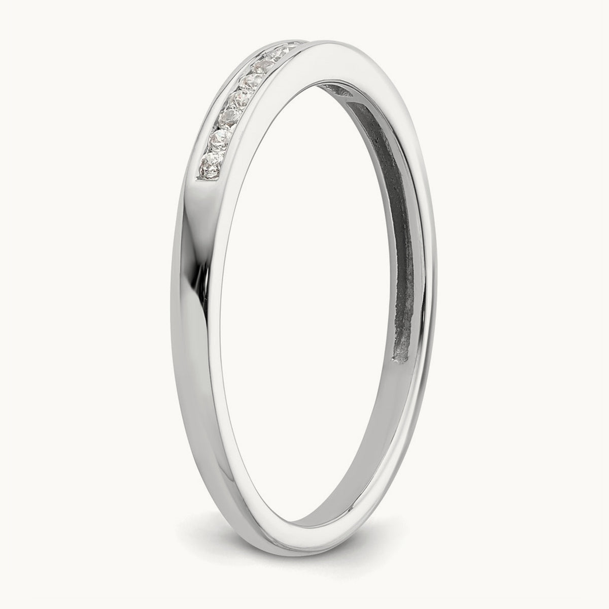 Diamond Wedding Band, 14K White Gold