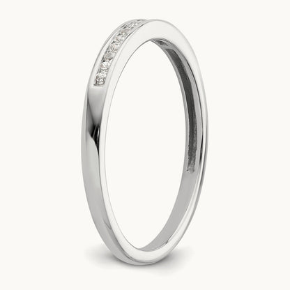 Diamond Wedding Band, 14K White Gold