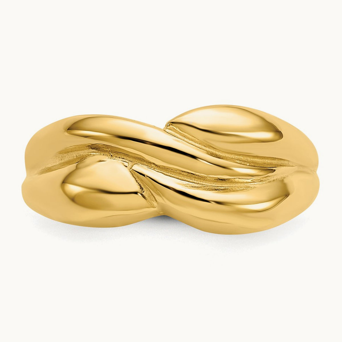 Polished Twisted Dome Ring, 14K