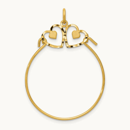 Heart Charm Holder — 14K Yellow Gold