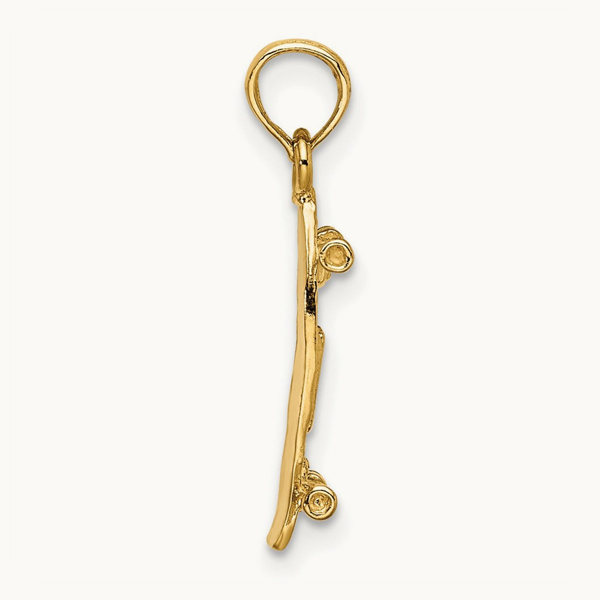 3-D Skate Board Charm, 14K