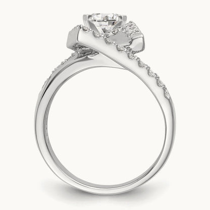 Semi-Mount Peg Set Engagement Ring, 0.50 ct tw Lab-Grown Diamond