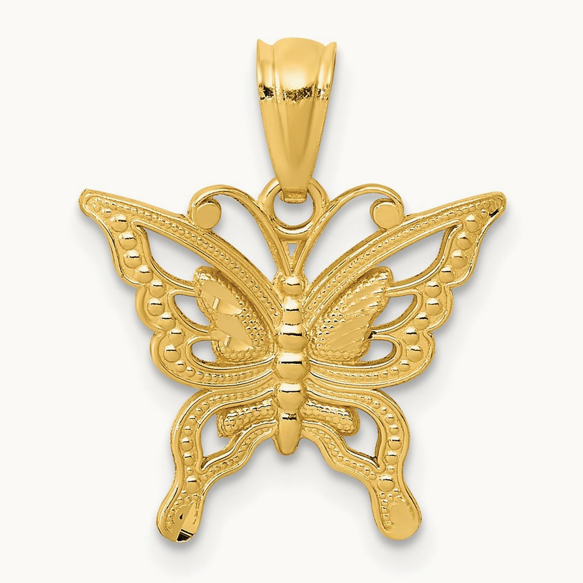 Diamond-cut Butterfly Pendant — photo set