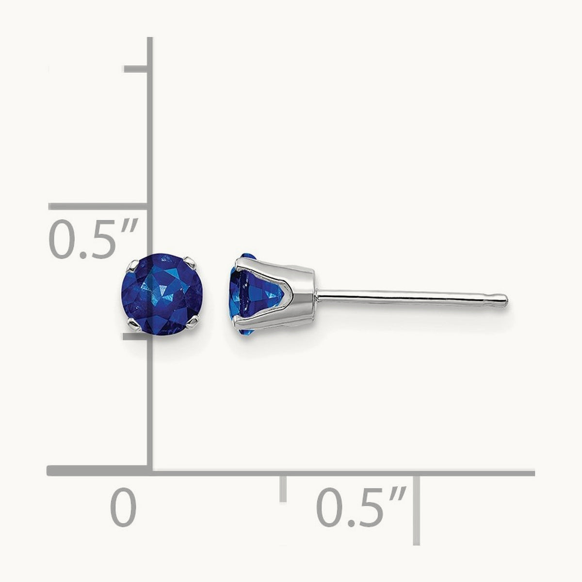 Sapphire Stud Earrings — 4mm