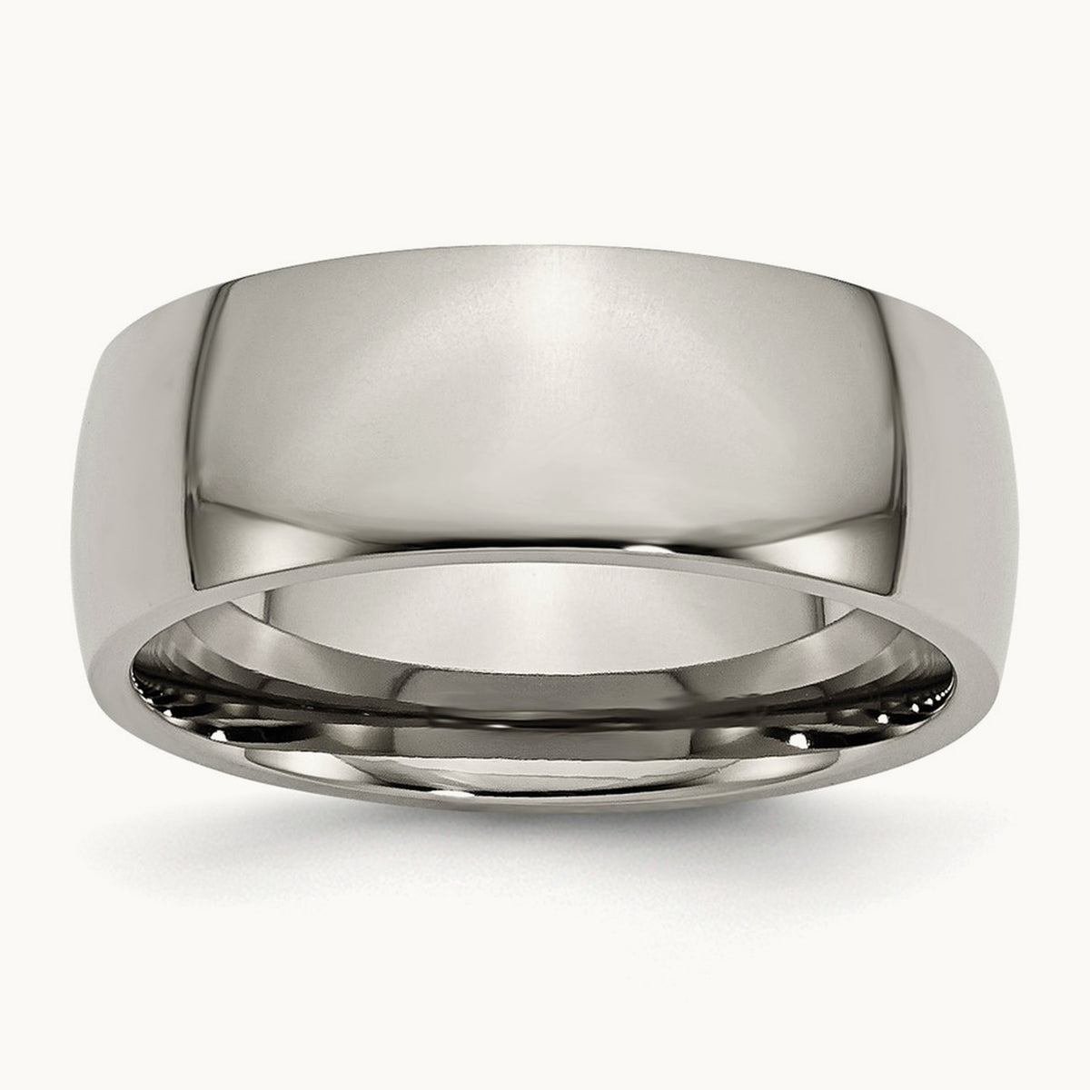 Polished Half Round Band — 8mm, 9