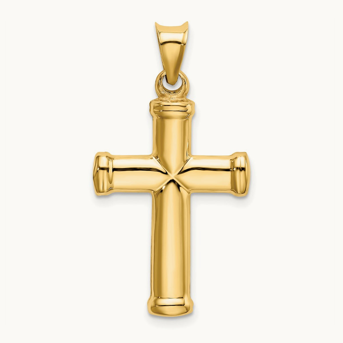 Polished Stamping Cross Pendant — 32.21mm