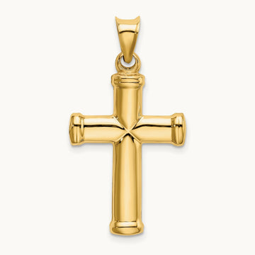 Polished Stamping Cross Pendant — 32.21mm