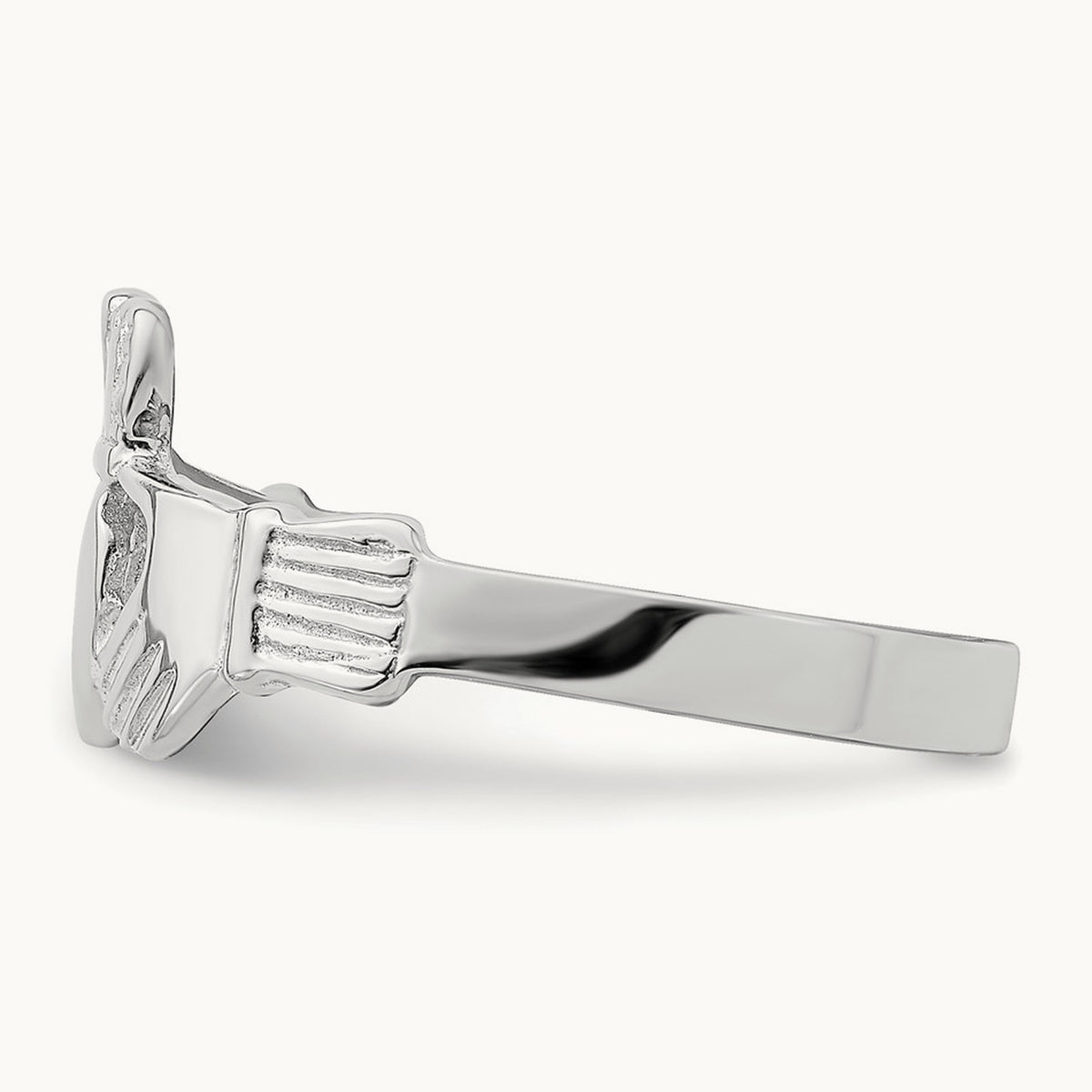 Claddagh Ring, 14K White Gold