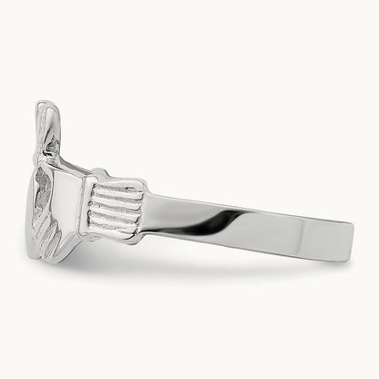 Claddagh Ring, 14K White Gold