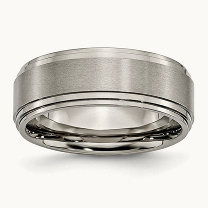 Brushed Center Double Step Ridged Edge Band — photo set