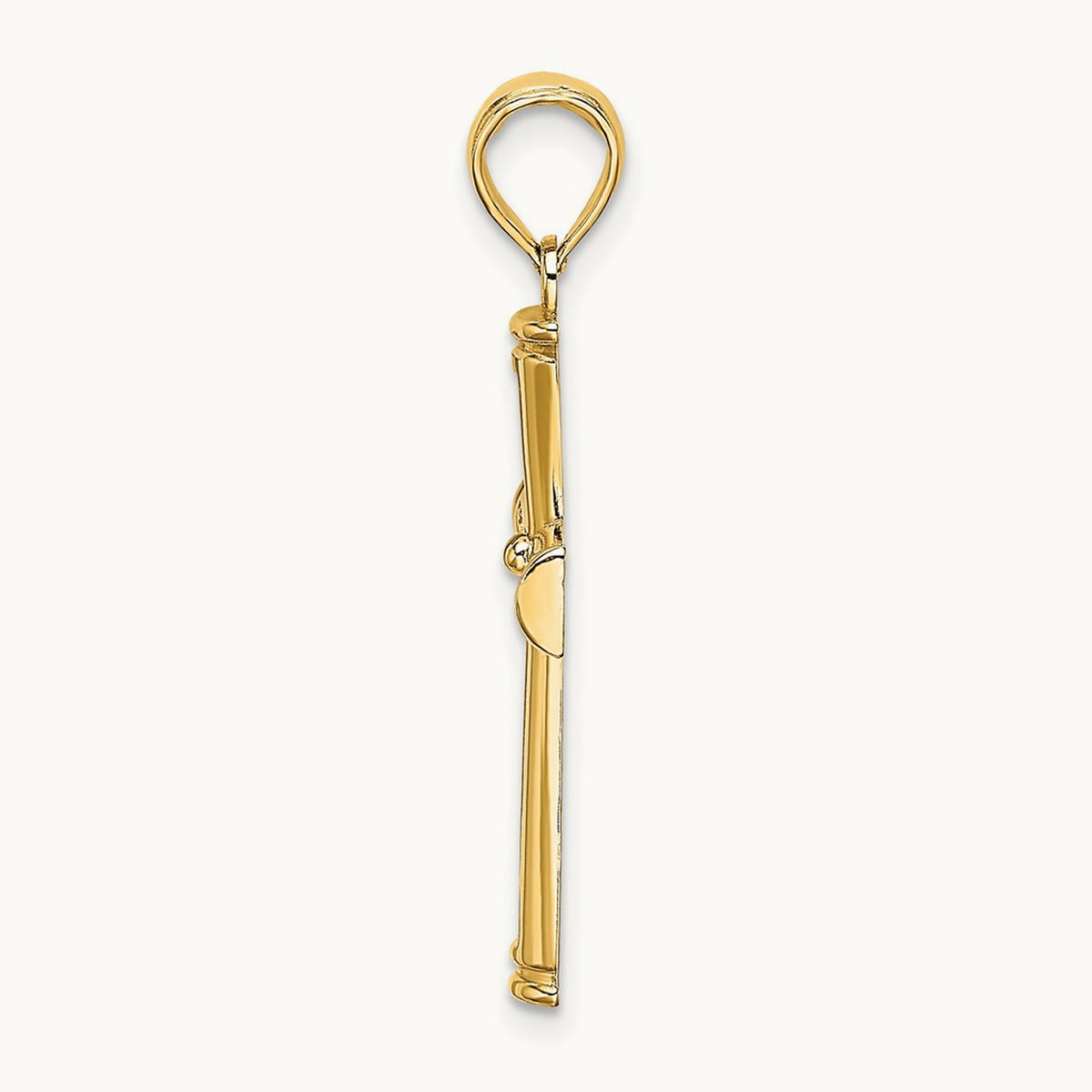Polished and Cut-Out Cross — 14K Yellow Gold