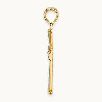 Polished and Cut-Out Cross — 14K Yellow Gold