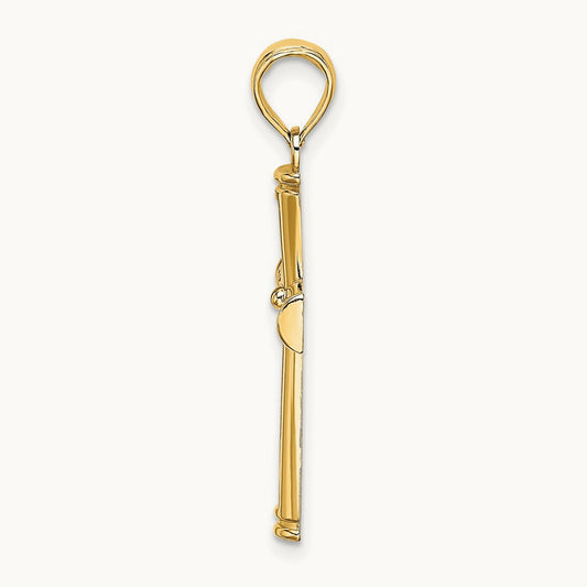 Polished and Cut-Out Cross — 14K Yellow Gold