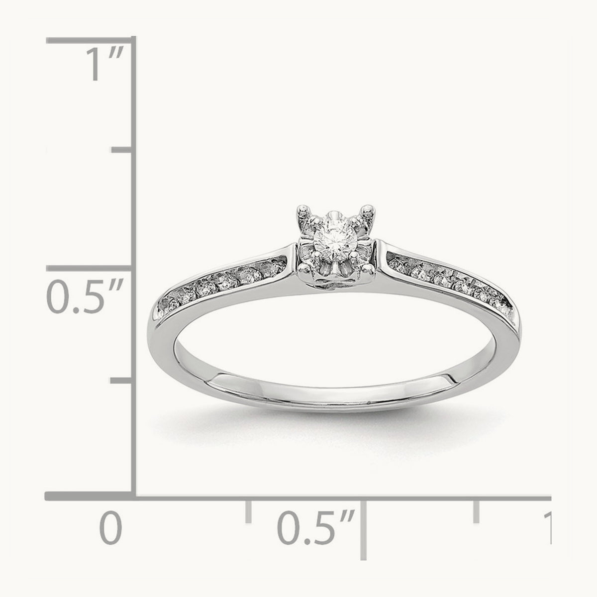 Diamond Ring, 14K White Gold