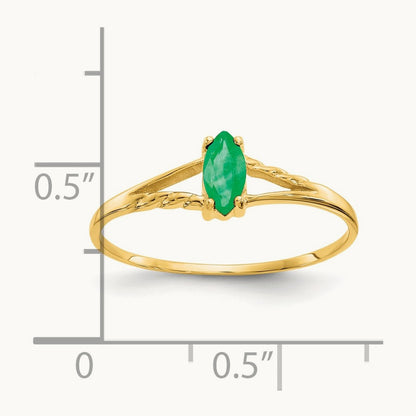 Emerald Birthstone Ring, 14K