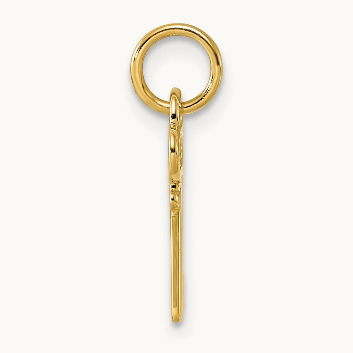 Key Initial Charm — 14K Yellow Gold, W