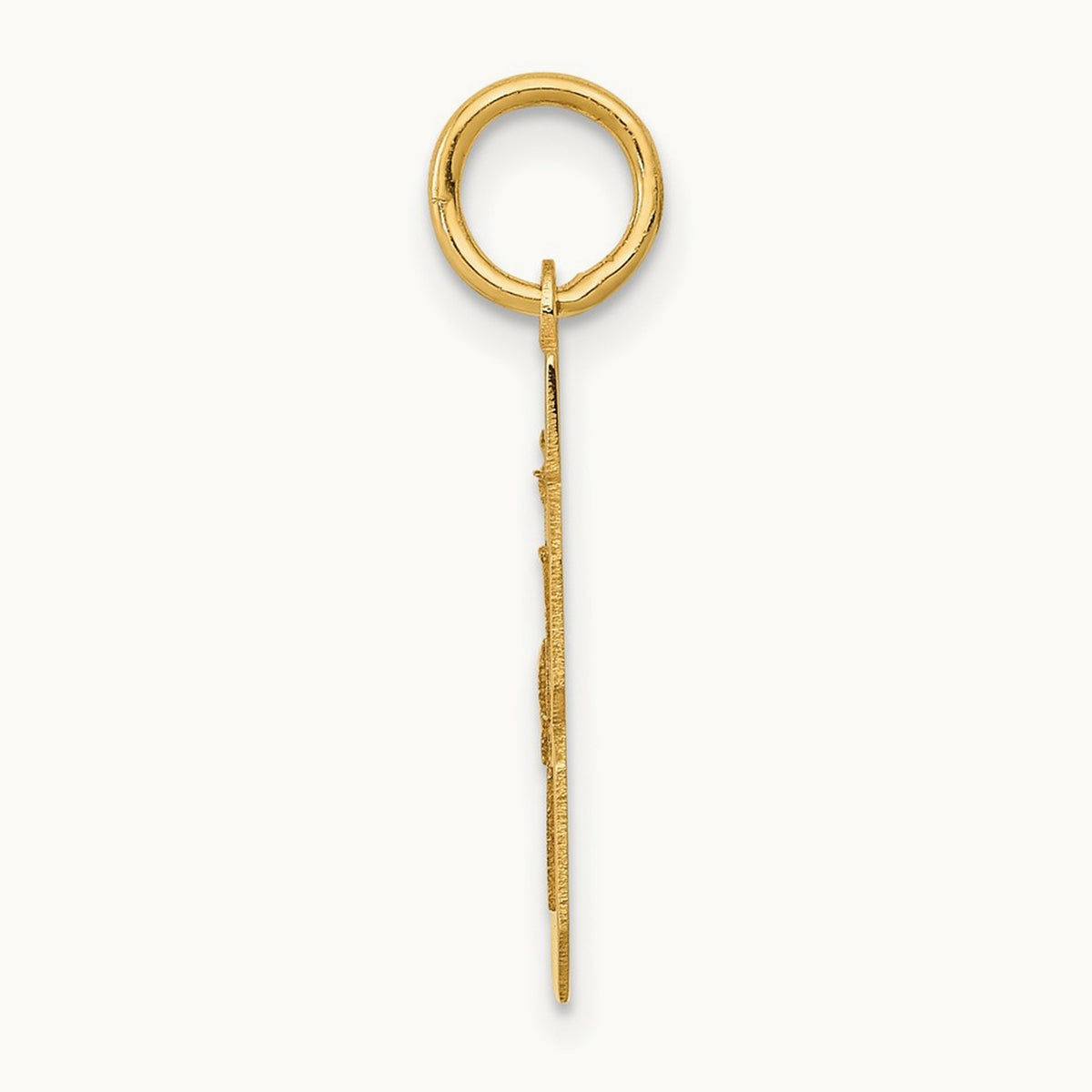 Small Polished Number 48 Charm, 14K