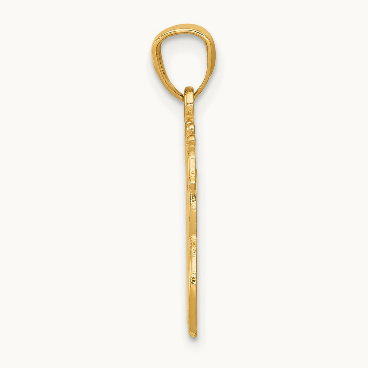 Polished Interlocking Giraffes Pendant, 14K