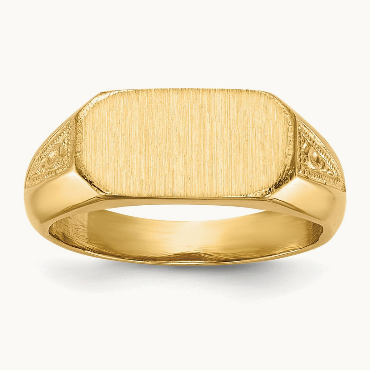 12.5x6. Closed Back Signet Ring, 0mm, 14K