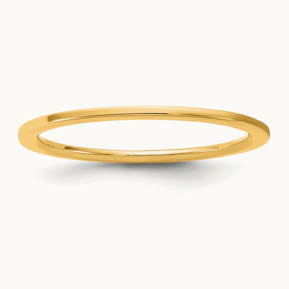Standard Flat Comfort Fit Band, 1mm, 10K Yellow Gold