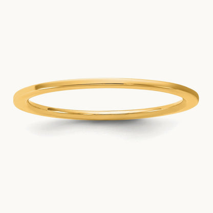 Standard Flat Comfort Fit Band, 1mm, 10K Yellow Gold