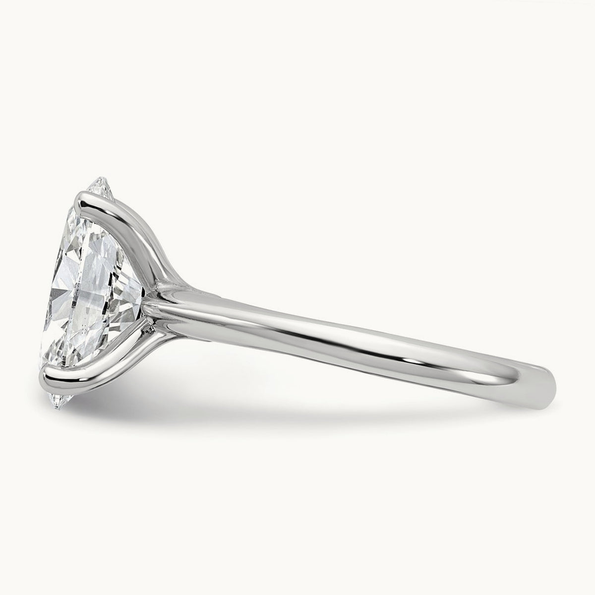 Oval 8X Ring, 4.00 ct tw Lab-Grown Diamond — 14K White Gold