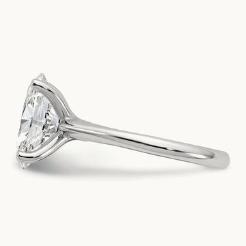 Oval 8X Ring, 4.00 ct tw Lab-Grown Diamond — 14K White Gold