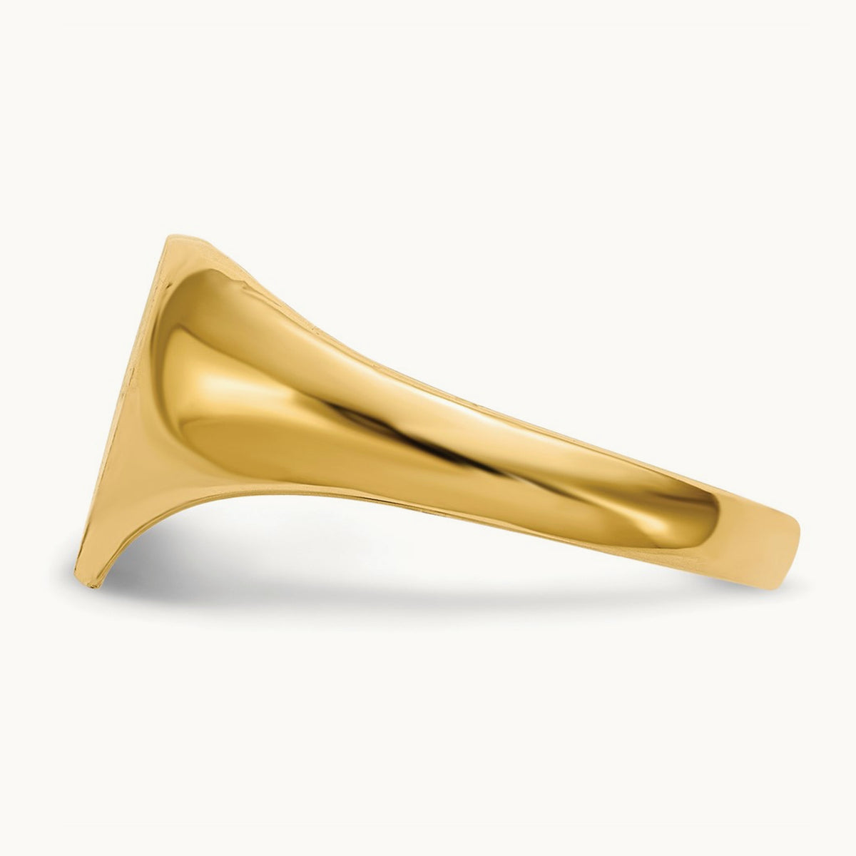 Open Back Heart Signet Ring — 9.0x9.0mm, 5