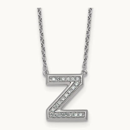 Initial Z Necklace, 0.20 ct tw Lab-Grown Diamond