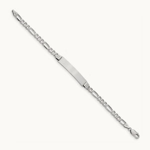 WG Figaro Link ID Bracelet, 14K
