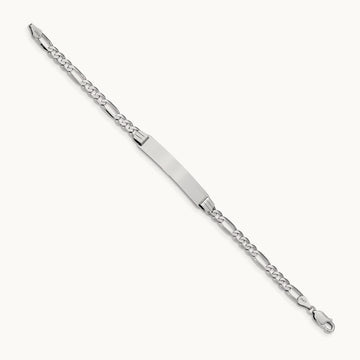 WG Figaro Link ID Bracelet, 14K