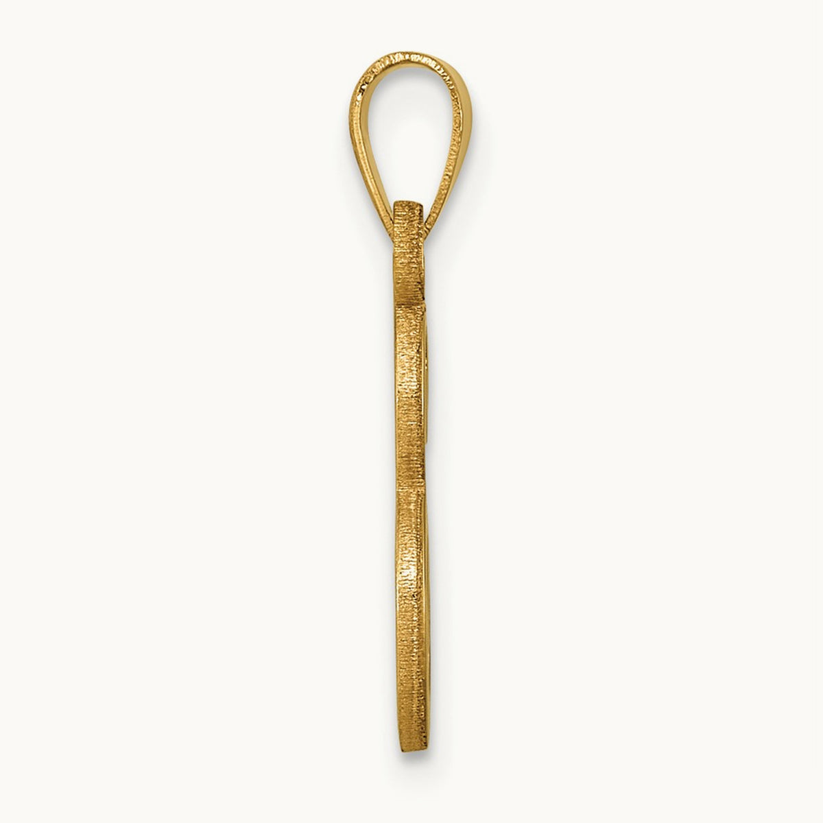 Script Letter E Initial Pendant, 14K Yellow Gold