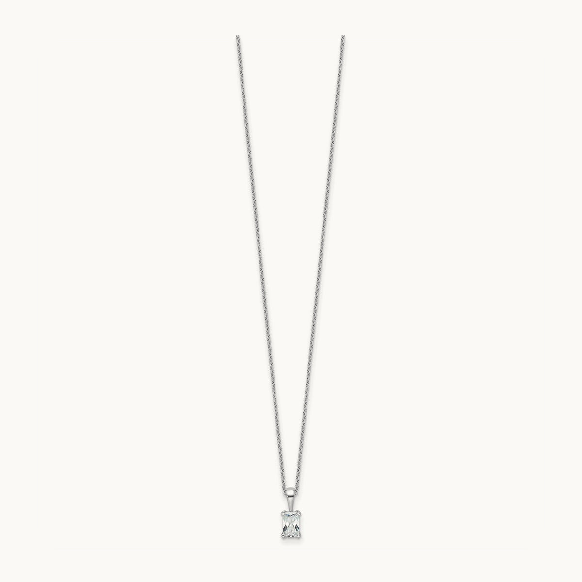 Radiant Pendant Necklace, 0.50-2.00 ct tw Lab-Grown Diamond — 1/2 ct, 14K White Gold