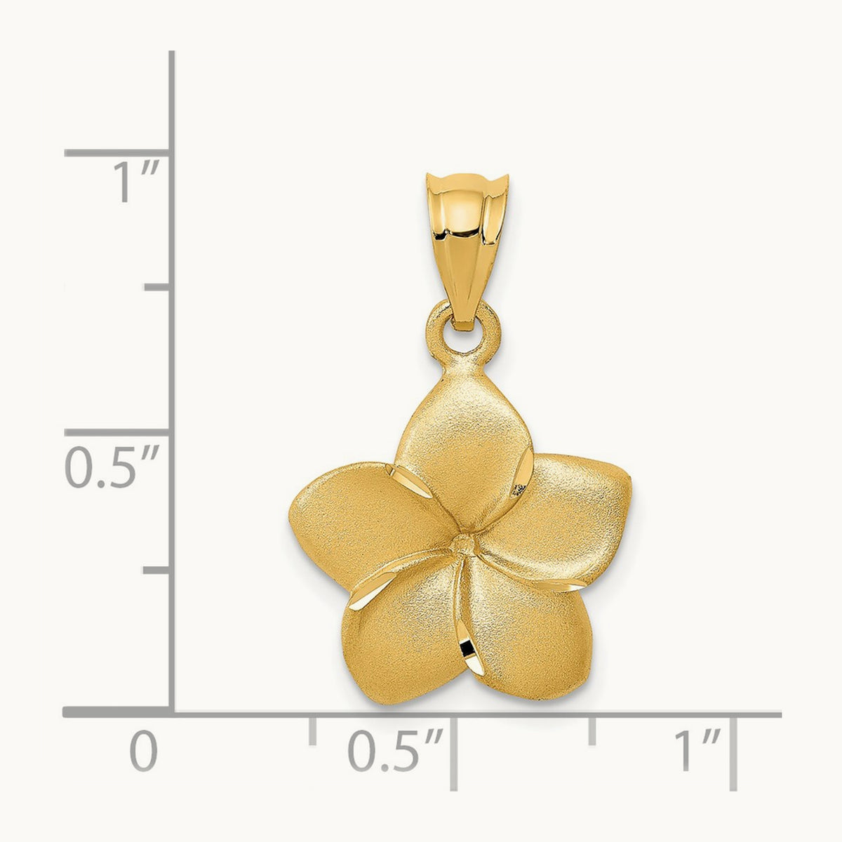Plumeria Floral Charm Pendant — 24mm