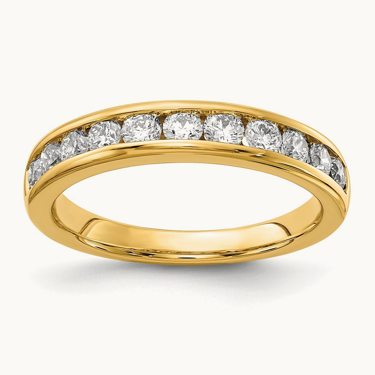 Channel Set Band, 0.10-1.00 ct tw Lab-Grown Diamond — 3/4 ct, 14K Yellow Gold