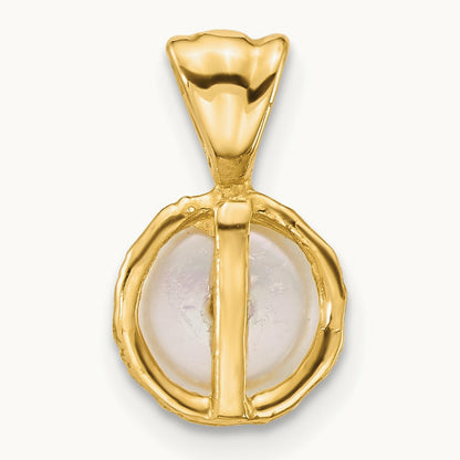 Polished 7- Button Freshwater Cultured Pearl Pendant, 14K