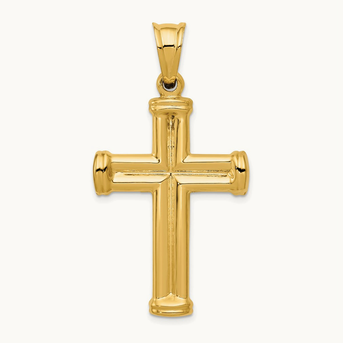 Hollow Cross Pendant, 14K
