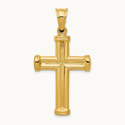 Hollow Cross Pendant, 14K