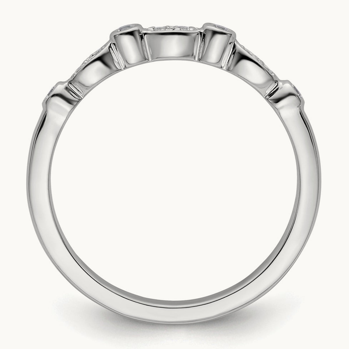 Diamond Wedding Band, 14K White Gold