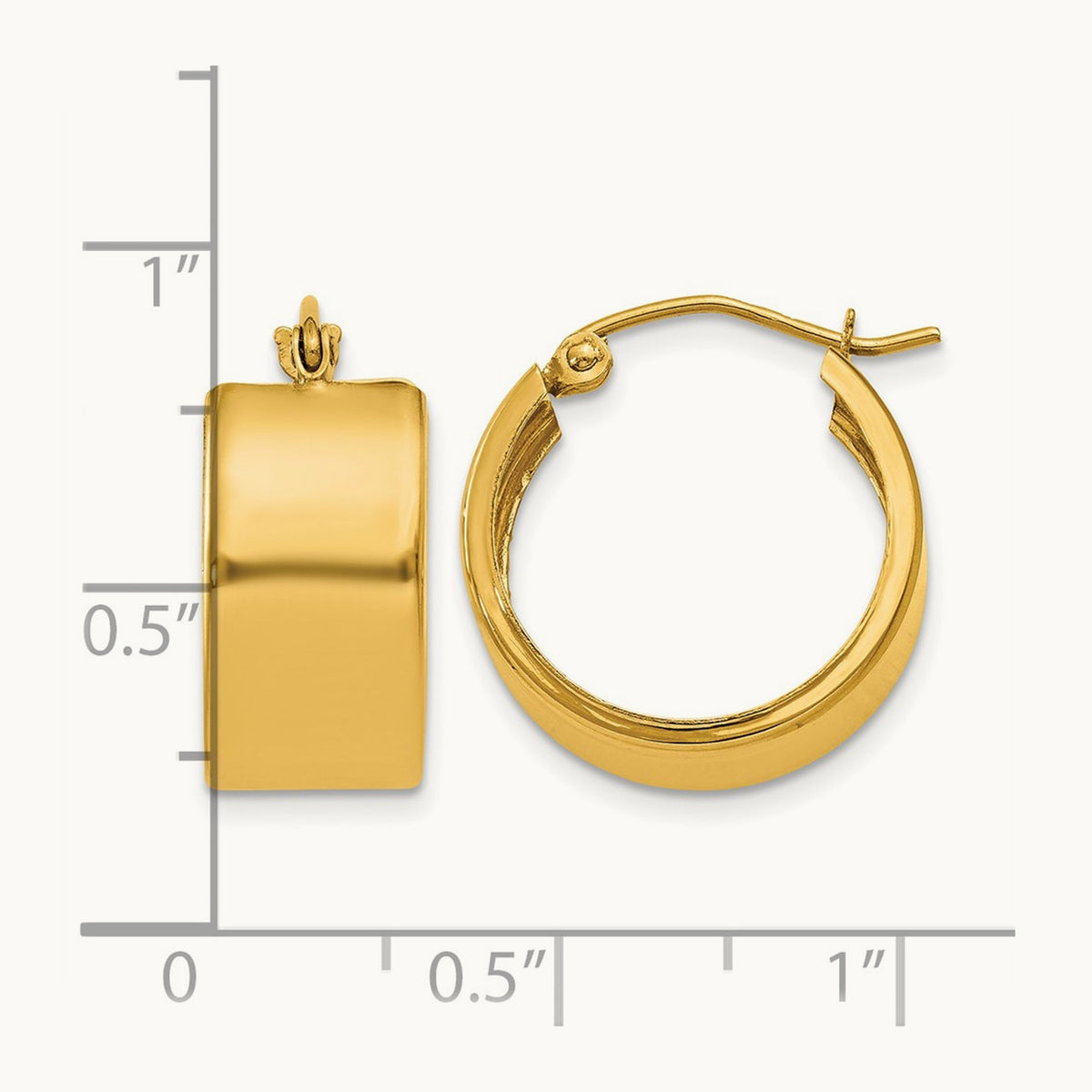 Polished Hoop Earrings — 8.25mm