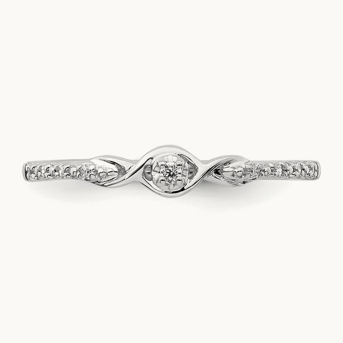 Polished Fancy Diamond Ring, 14K White Gold