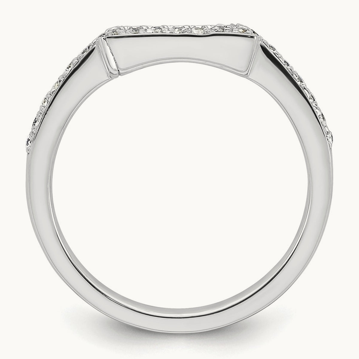 Diamond Wedding Band, 14K White Gold