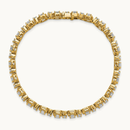Fashion Tennis Bracelet, 8.00 ct tw Lab-Grown Diamond — 14K Yellow Gold
